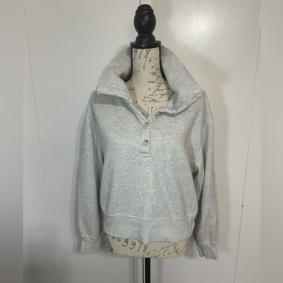 Abercrombie & Fitch Light Gray Sweatshirt Soft A&F Collection - Picture 1 of 8